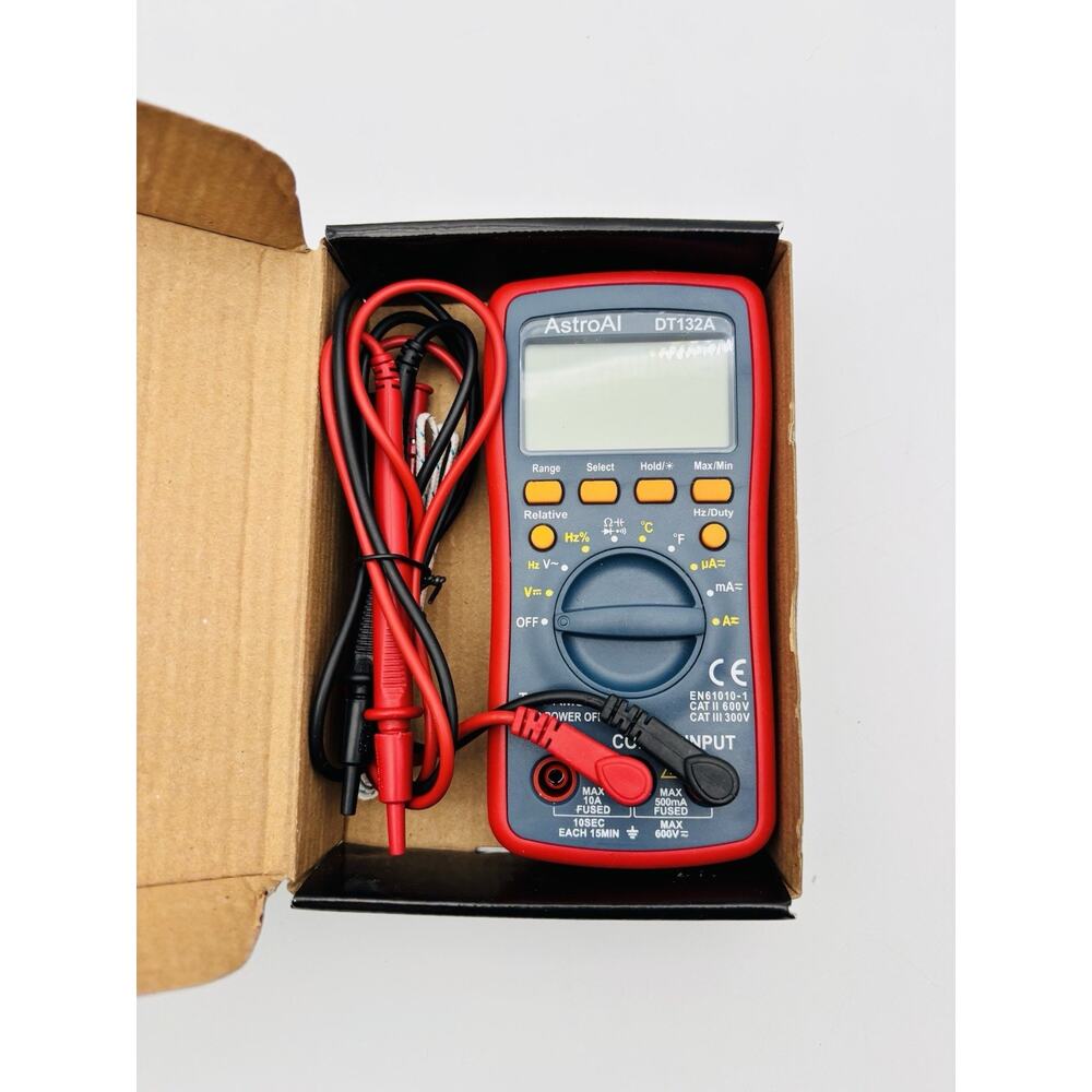 AstroAI DT132A Digital Multimeter New In Open Box Tested Works - Picture 14 of 16